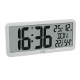 URA STENSKA TFA DIGITALNA RADIJSKO VODENA S SOBNO TEMPERATURO BELA 60.4525.02