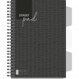 ZVEZEK A5 ČRTNI ŠPIRALA S.PAD BLACK