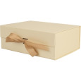 ŠKATLA DARILNA 29X22X10CM S PENTLJO BEŽ