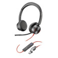 SLUŠALKE POLY HP STEREO BLACWIRE 8225 S CERTIFIKATOM MICROSOFT TEAMS USB-C + ADAPTER USB-C/A