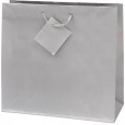 VREČKA DARILNA PLASTIFICIRANA MAT SREBRNA HORIZONTAL