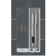 SET PARKER JOTTER DUO SVINČNIK SREBRN KEMIČNI + NALIVNO PERO