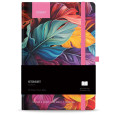 BLOK NOTES Z ELASTIKO FLOWERS PETAL A6 TP ČRT 96L