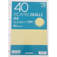 VLOŽNI BLOK ZA MAPO A4 4 LUKNJE KARO 40L ZA DISLEKTIKE (RUMEN)