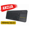 TIPKOVNICA LOGITECH K400 PLUS WIRELESS TOUCH, UNIFYING, ČRNA, SLO