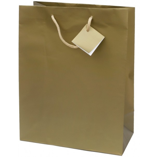 VREČKA DARILNA PLAST. MAT A5 22,9X9,8X17,8 (ZLATA)