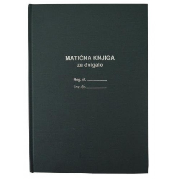 OBRAZEC 3,1 1/6 MATIČNA KNJIGA ZA DVIGALO