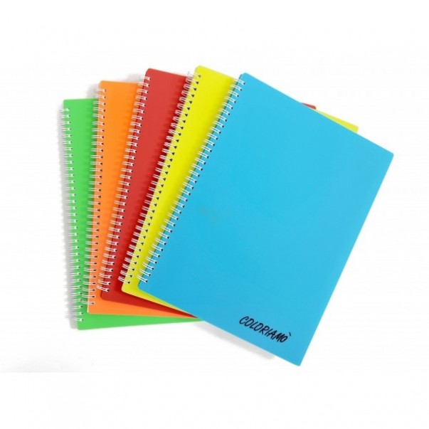 BLOK KOLEGIJ A4 ČRTAN TP PVC TO. COLOR  PERF+LUKN SORT INT.