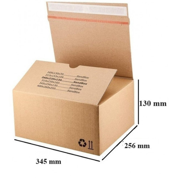 ŠKATLA PAKETNA SAMOLEPILNA SENDBOX 345X256X130MM S50