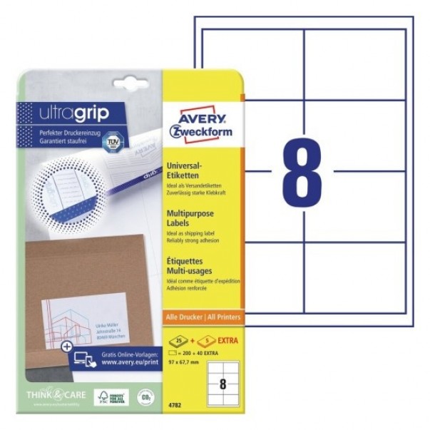 ETIKETE ZWECKFORM 4782 97X67,7 1/30