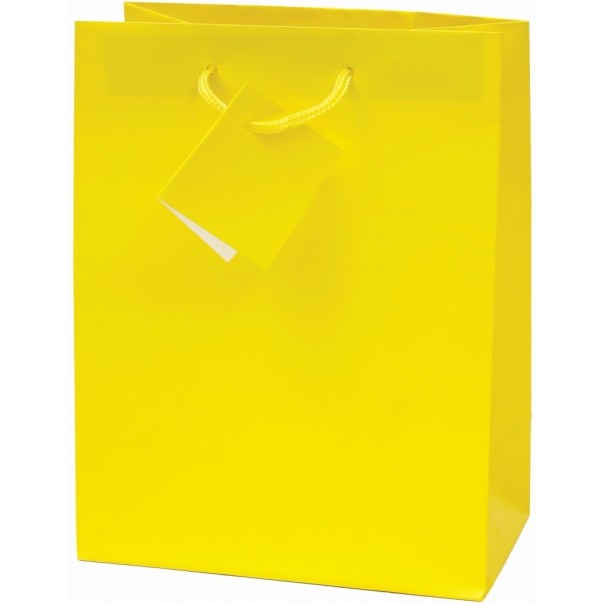 VREČKA DARILNA PLAST. MAT A5 22,9X9,8X17,8 (RUMENA)