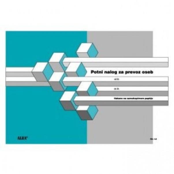 OBRAZEC 4,8 POTNI NALOG ZA PREVOZ OSEB