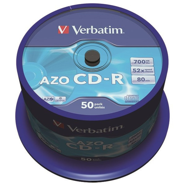 CD-R VERBATIM AZO 700MB 52X CRYSTAL SURFACE  1/50