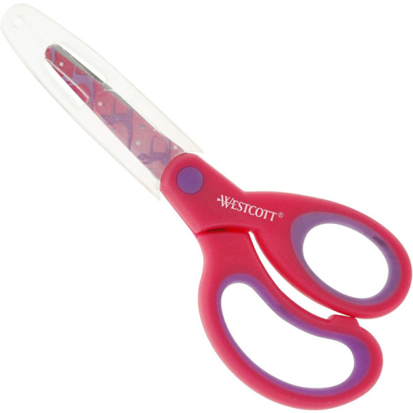 ŠKARJE WESTCOTT 13CM SOFTGRIP OTROŠKE ROZA E-21560 00