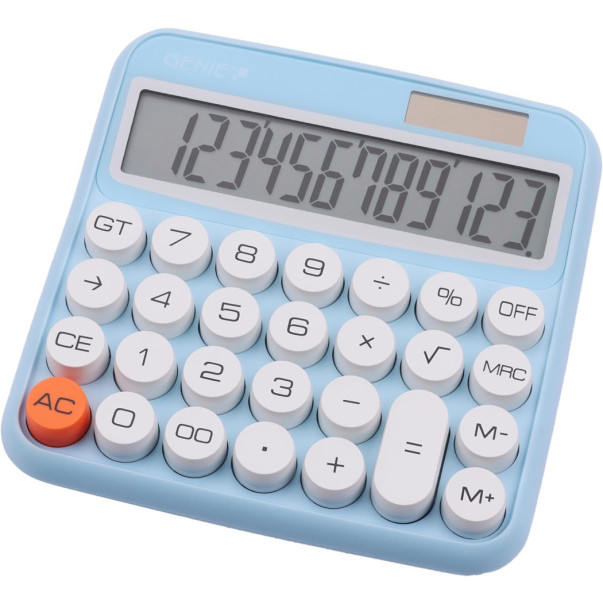 KALKULATOR GENIE 12-MESTNI 612 SVETLO MODER 12777
