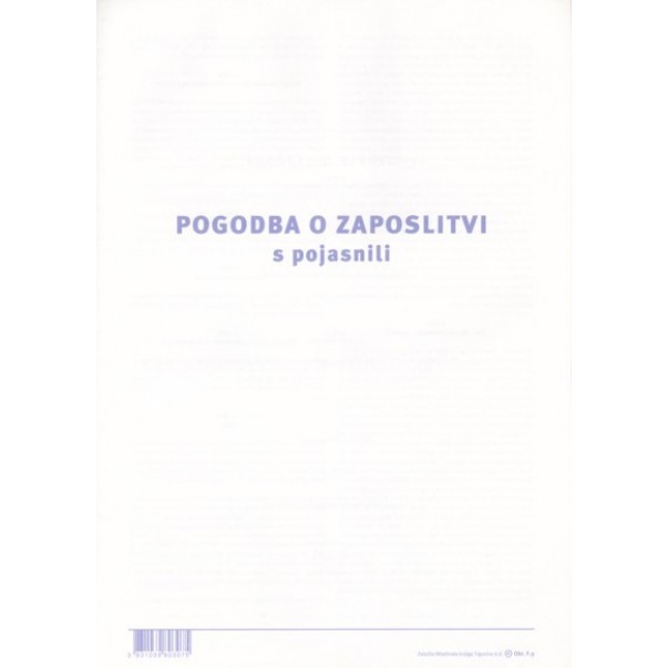 OBRAZEC F9 POGODBA O ZAPOSLITVI