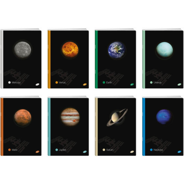 ZVEZEK A4 MP ČRTAN ELISA PLANETI 80L 80G
