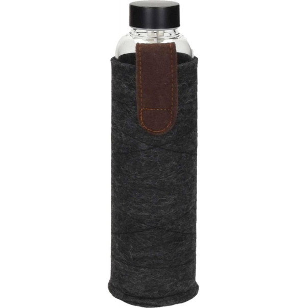 STEKLENIČKA SPRING 600ML FILC ČRNA