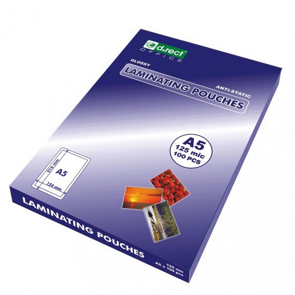 ŽEPKI ZA PLASTIFICIRANJE A5 125MIC LEVIA 1/100 009265