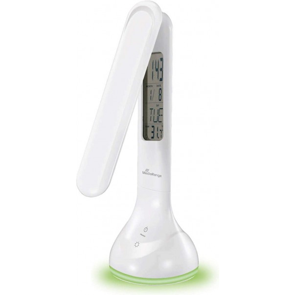 SVETILKA MEDIARANGE USB LED Z LCD ZASLONOM BELA MROS502