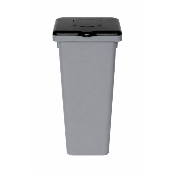 KOŠ ZA SMETI PLA SIV 53L (ČRN POKROV)