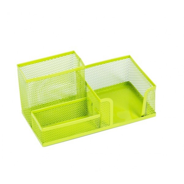 STOJALO KOVINSKO ZA SVINČNIKE, SPONKE IN LISTIČE LEVIA (ZELEN)