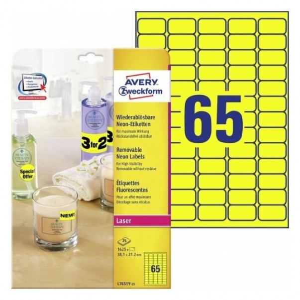 ETIKETE ZWECKFORM L7651Y 1/25