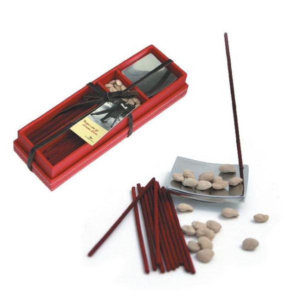 DARILNI SET SPIRIT AROMA USNJE RDEČA