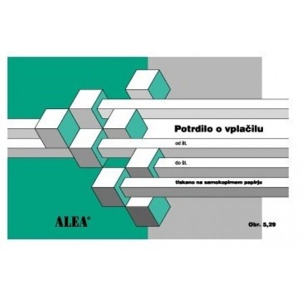 OBRAZEC 5,29 POTRDILO O VPLAČILU-SAMOKOPIRNI