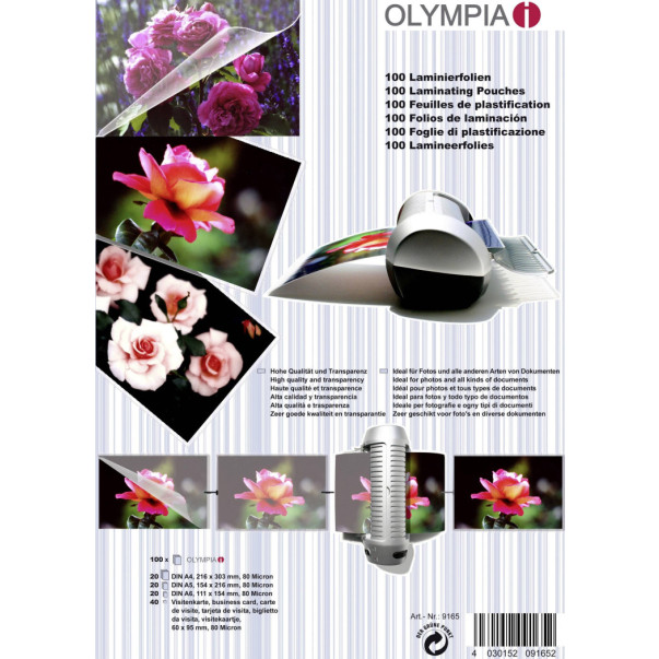ŽEPKI ZA PLASTIFICIRANJE OLYMPIA KOMPLET 80MIC