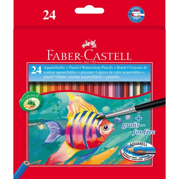 BARVICE FABER-CASTELL AKVARELNE + ČOPIČ 1/24