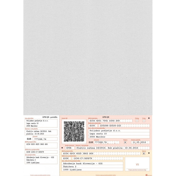 OBRAZEC UPN PP QR-CODA PLAČILNI NALOG A4 1/100-10