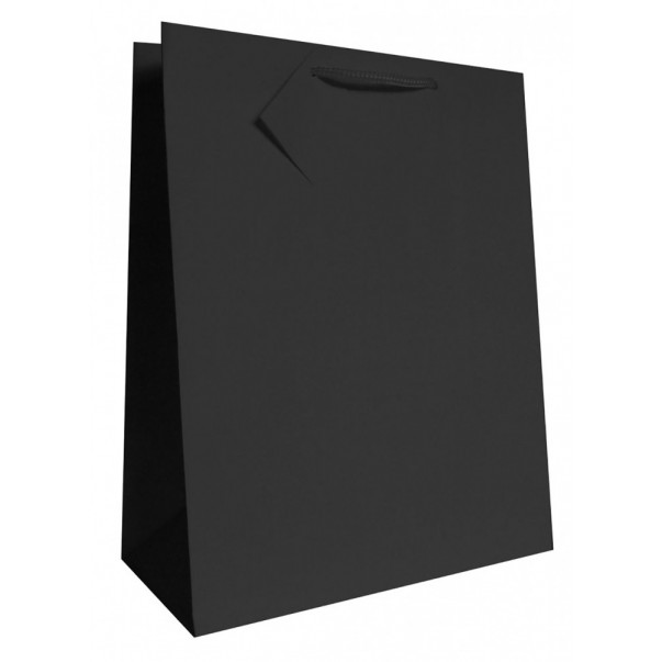 VREČKA DARILNA PLAST. MAT A4 32,4X12,7X26 (ČRNA)