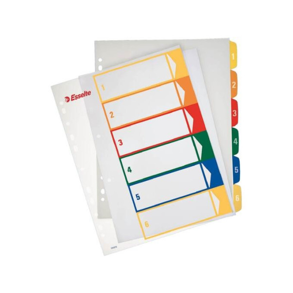 PREGRADNI KARTON 1-6  A4 ESSELTE PVC100212