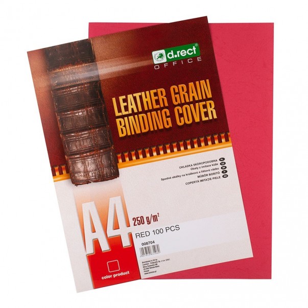KARTON ZA VEZAVO A4 1/100 250G LEVIA (RDEČ)