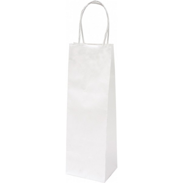 VREČKA DARILNA EKO ZA STEKLENICO (BELA)