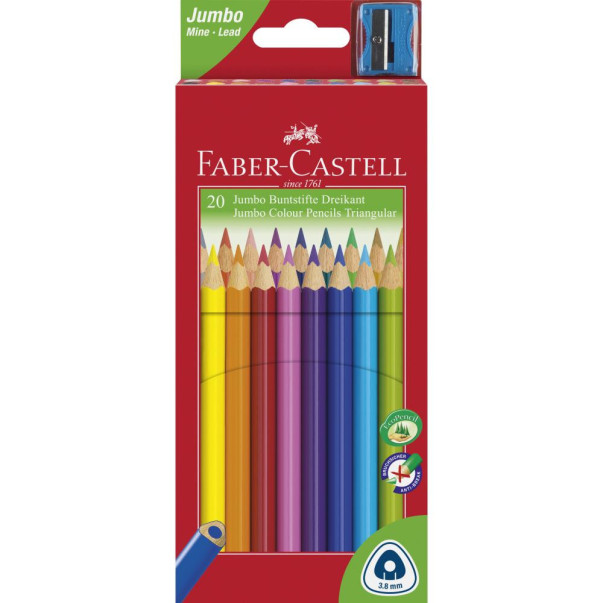 BARVICE FABER-CASTELL TRIKOTNE JUMBO 1/20
