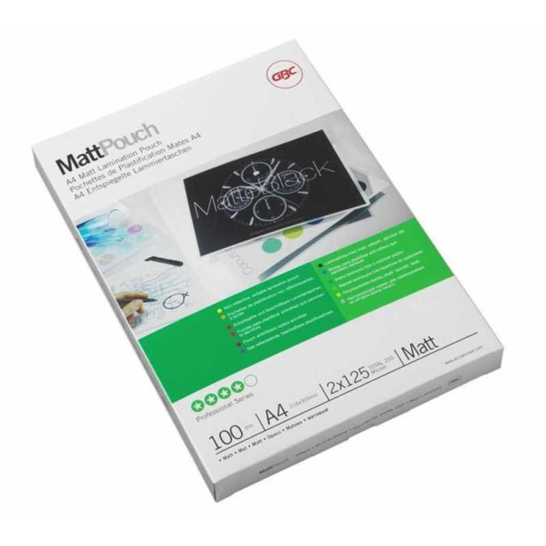 ŽEPKI ZA PLASTIFICIRANJE A4 125MIC MAT 1/100 GBC 3747241