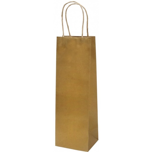 VREČKA DARILNA EKO ZA STEKLENICO (ZLATA)