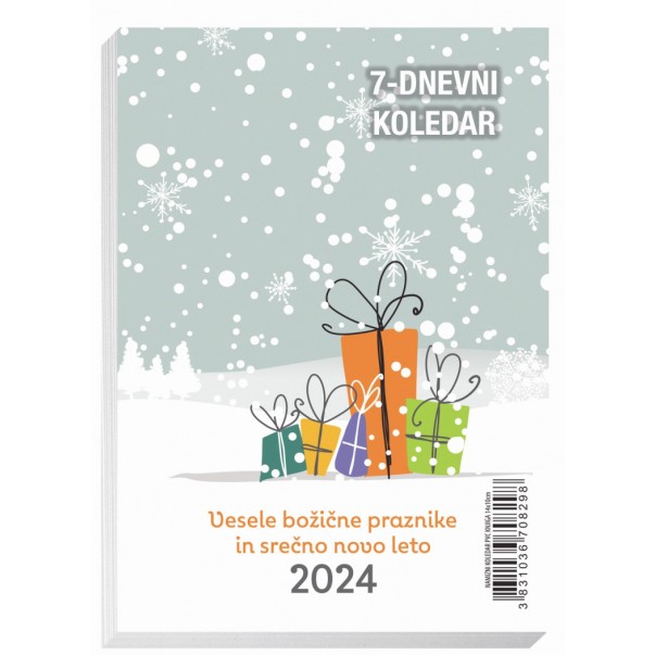 VLOŽEK ZA NAMIZNI KOLEDAR PLEKSI TEDENSKI 10X14 2024