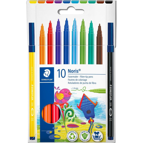 FLOMASTER ŠOLSKI STAEDTLER NORIS 1/10 V KARTONSKI ŠKATLI
