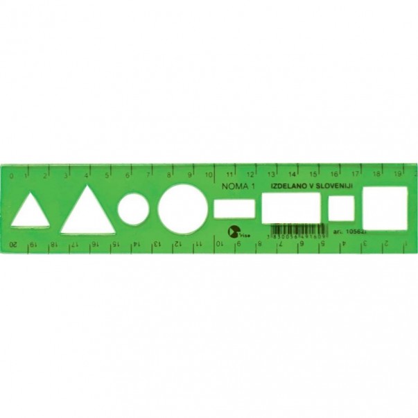 RAVNILO ŠABLONA 20CM NOMA 1 FLEX (ZELENA)