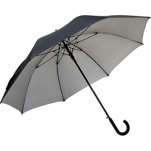 DEŽNIK GOLF PROTECT Z GUMIJASTIM ROČAJEM PREMER 132CM ČRN-SIV