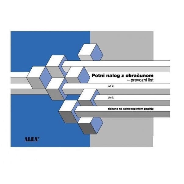 OBRAZEC 4,6 POTNI NALOG Z OBRAČUNOM