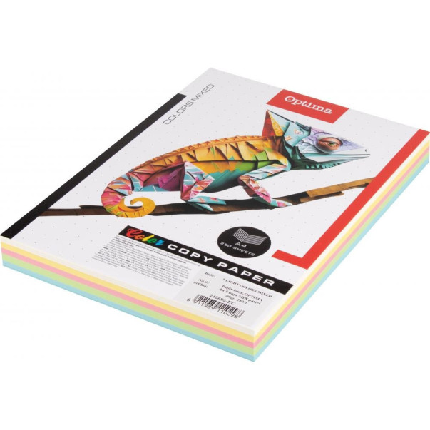 PAPIR BARVNI MIX A4 80G PASTEL 1/250