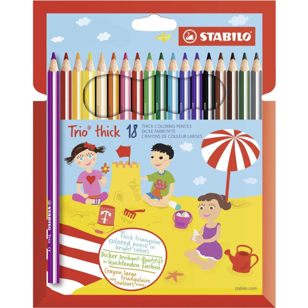 BARVICE STABILO 1/18 TRIOGLATE DEBELE + ŠILČEK