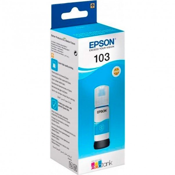 ČRNILO EPSON CYAN 103 STEKLENIČKA ZA 7.500 STRANI, 65 ML