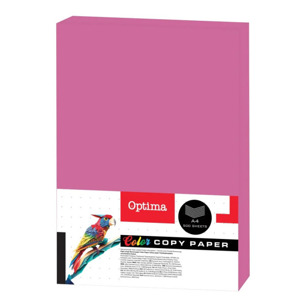 PAPIR BARVNI A4 80G INTENZIV OPTIMA 1/500 (FUKSIJA)
