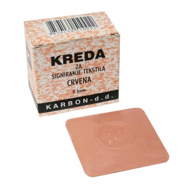 KREDA KROJAŠKA ZA TEKSTIL RDEČA 1/5