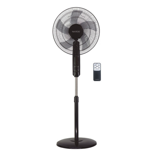 VENTILATOR NIAROS TALNI 43CM 50W ČRN Z DALJINSKIM UPRAVLJALNIKOM IN ČASOVNIKOM GSC
